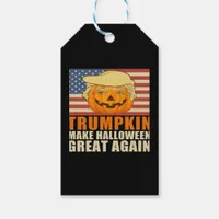 Trumpkin Halloween Funny Classic & Basic Design Gift Tags