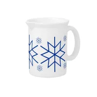 Pitcher - Blue Snowflakes