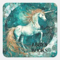 Unicorn Customizable Name Bookplate 