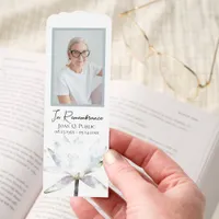 White Water Lily Flower Funeral Prayer Card Bookmarks