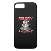 Retro Merry Christmas F-Caw-F Chicken  iPhone 8/7 Case