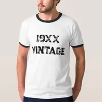 Funny Humor Vintage Birthday Year Number Grunge T-Shirt