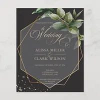 BUDGET Eucalyptus Gold Geometric Black Wedding