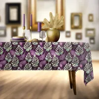 Purple Green Christmas Pattern#29 ID1009 Tablecloth