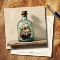 Ship in a Bottle | Keeping in Touch Holiday Card