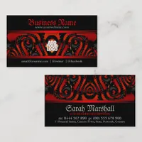 Red+Black Gothic Tribal w/ Logo Business Card