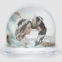 Opal Teal Keepsake Wedding Party Gift Snow Globes