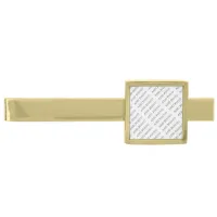 Personalized Add Photo Modern Gold Plated Gold Finish Tie Bar