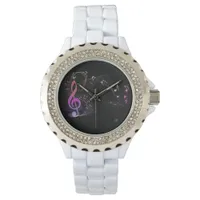 *~* Treble Clef Colorful Modern Music Note Watch