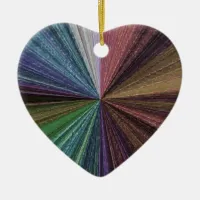 Circular Gradient Earthy Rainbow Ceramic Ornament