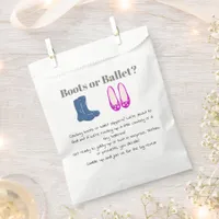 Boy or Girl Cowboy Boots Balet Gender Reveal Favor Bag