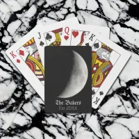 Half Moon Close up Photography Personalized Poker Cards