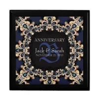 Blue Sapphire Gems Wedding Anniversary Gift Box