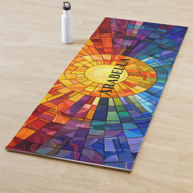 Abstract Geometric Artistic Sunshine Yoga Mat