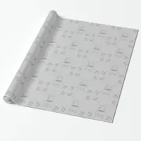 Gift Wrap - Silver Anniversary Bells