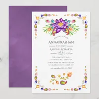 Floral Paisley Annaprashan First Rice Ceremony Invitation