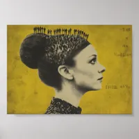 Surreal Hair With Tiny People Poster