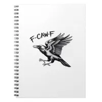Funny Crow F-Caw-F Essential Minimal Clean Notebook
