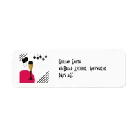 Champagne Flute/Balloons/Return Address Label