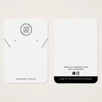 Add Your Logo Necklace Earrings Display Card