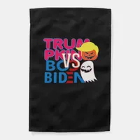 Funny Trumpkin Vs Boo Biden Halloween Design Class Garden Flag