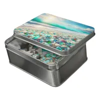 Pretty Ocean Beach with Sea Glass Jigsaw Puzzle