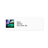 Northern Lights of Alaska Collage Label