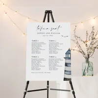 Seaside 4 table Seating Chart Foam Board