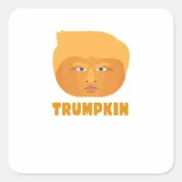 Trumpkin Pumpkin Funny Halloween Design Classic Square Sticker