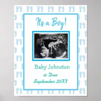 It's a Boy, Pregnancy Announcement Ultrasound Pic Poster