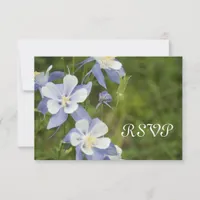 Blue Columbine Wedding RSVP Response Card