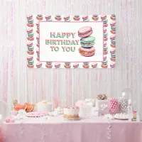 Pastel Macaron Cookie Themed Birthday Party Banner