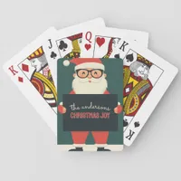 Customizable Happy Santa Poker Cards