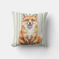 Watercolor Red Fox Pillow Cover