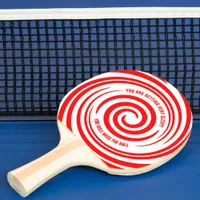 Funny Red White Swirls Hypnotic Pattern Ping Pong Paddle
