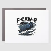 F-Caw-F Minimal Clean Design Car Magnet