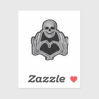 Skeleton Heart Hands  Classic Sticker