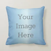 Create Your Own Metallic Frozen Ice Blue Faux Foil Throw Pillow