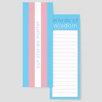 Transgender Pride Flag LGBTQ Typography Bookmark
