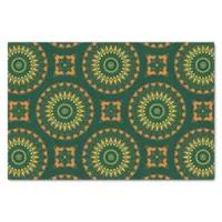 Green and Yellow Boho Chic Decorative Pattern Tissue Paper