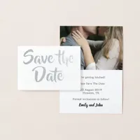 Save The Date/Your Photo/Silver Foil Card