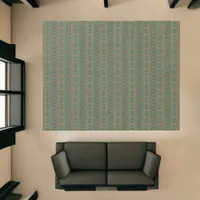 Southwest Teal Copper Geometric Pattern 8x10 ft Rug