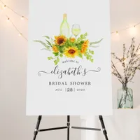 Sunflower Wine Tasting Bridal Shower Foam Board