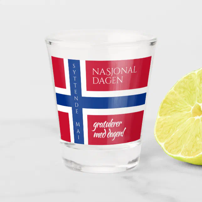 Syttende Mai May 17th Norwegian National Day Flag Shot Glass