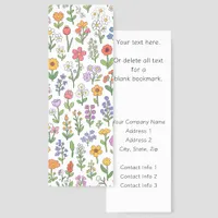 Floral Wildflowers Business Promotional  Bookmarks