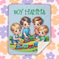 Boy Mamma Happy Mother's Day | | Sherpa Blanket