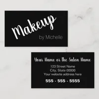 Makeup Artist Black Business Card