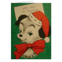 Vintage Dog Ho Ho It's Christmas