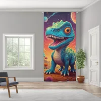 Dinosaur in Space: Cosmic Adventure for Kid Blackout Curtains