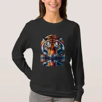 Tiger looking at Reflection in Water T-Shirt